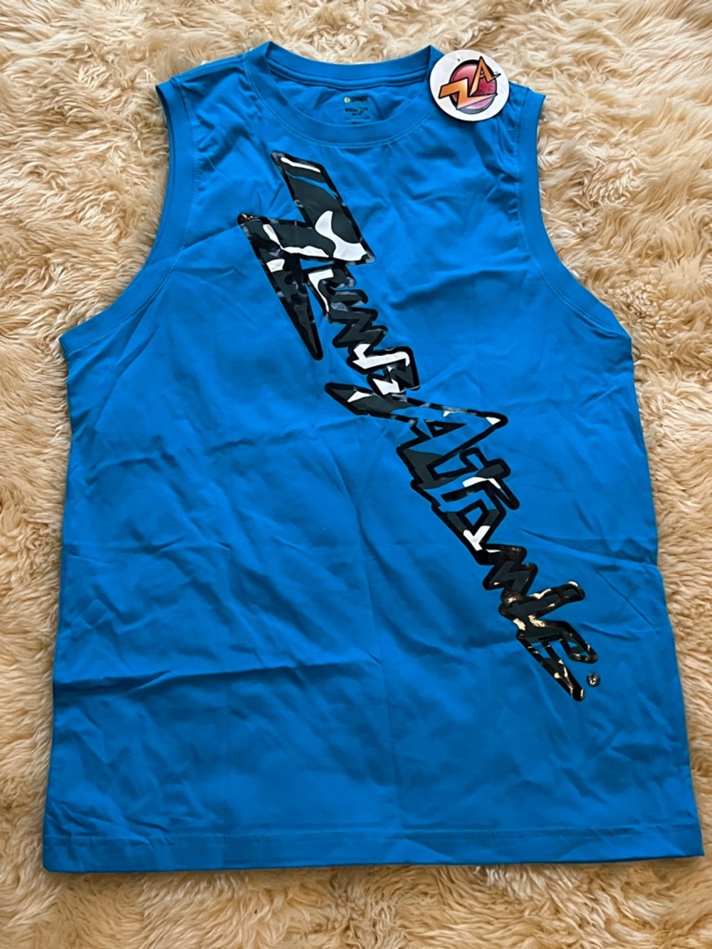 Zumba Fitness Bright Turquoise Boys Unisex Sleeveless Muscle Tank XXL 14-16